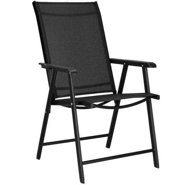 Krzesło ogrodowe, metalowe na balkon czarne