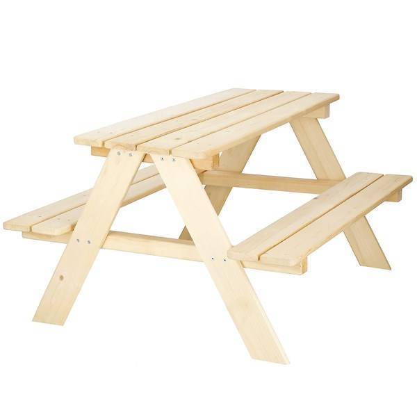 Ławka ogrodowa drewniana stół piknikowy dla dzieci 90x79x50 cm