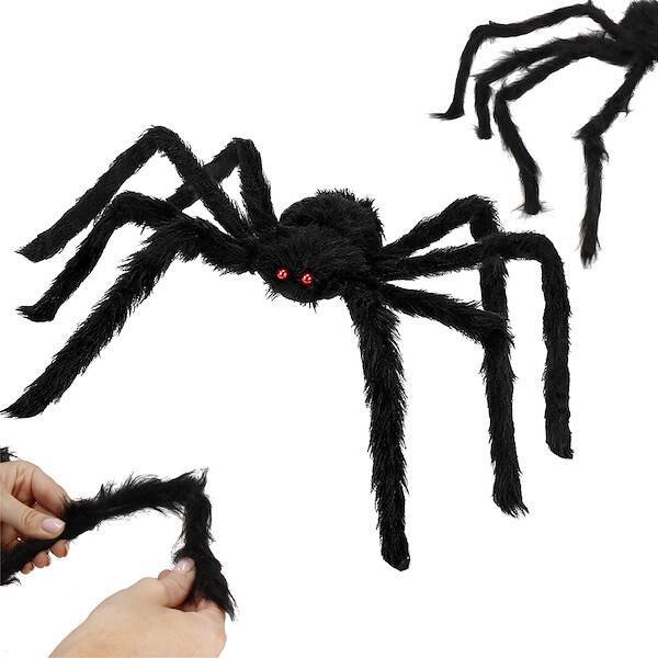 Pająk na Halloween dekoracja włochata tarantula ozdoba