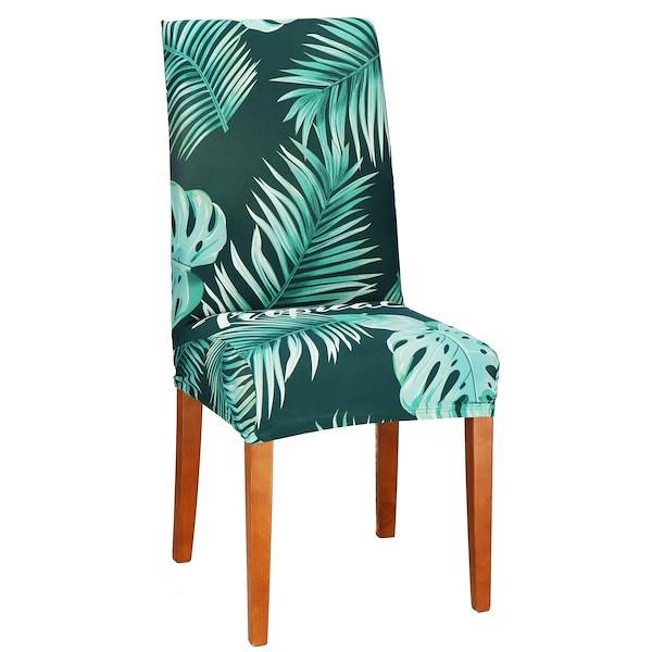 Pokrowiec na krzesło uniwersalny liście tropikalne