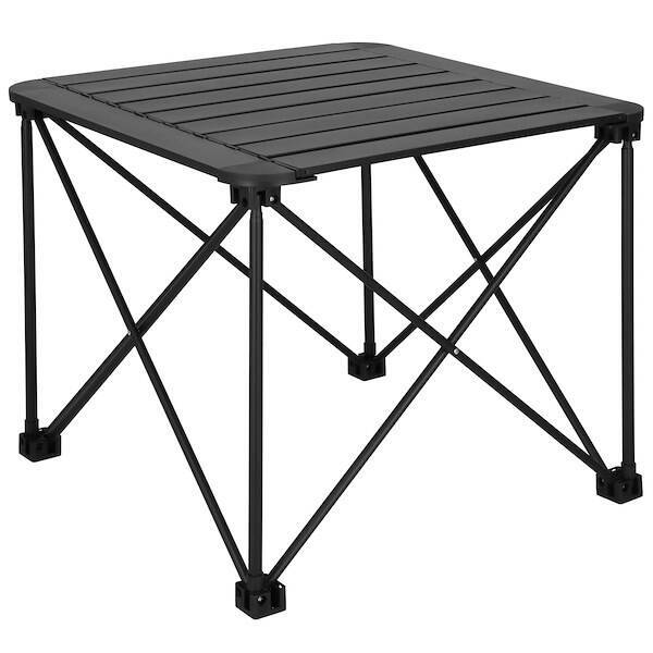 Stolik turystyczny, składany 52,5x52,5x46 cm stół piknikowy, czarny