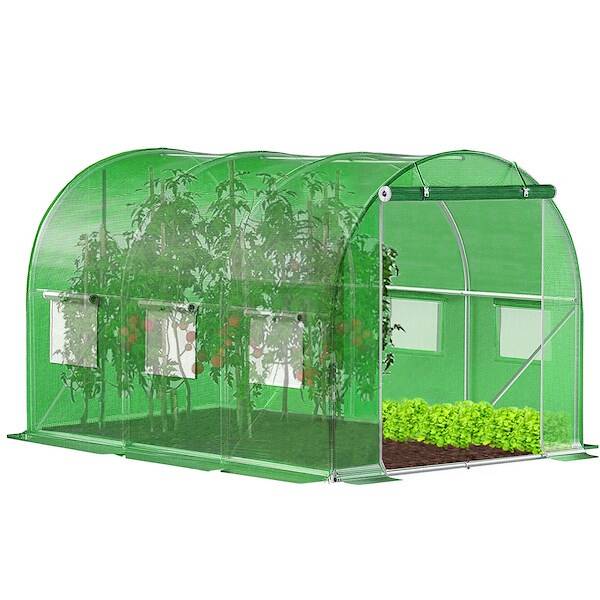 Szklarnia ogrodowa foliowa UV-4 140g/m2 tunel foliak 3x2x2 m zielony