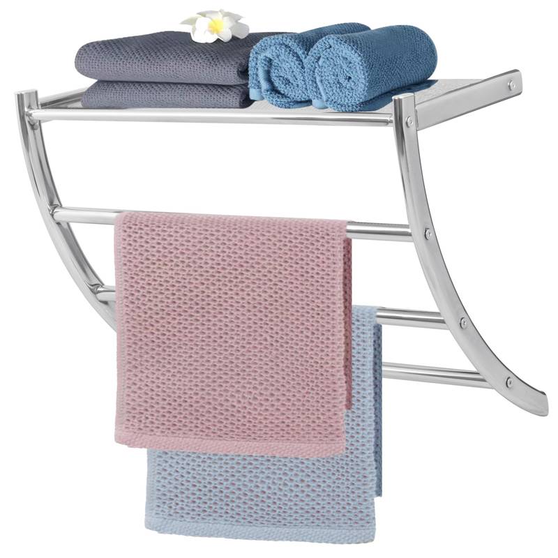 Wieszak ręcznikowy 3-ramienny wieszak łazienkowy na ręczniki srebrny