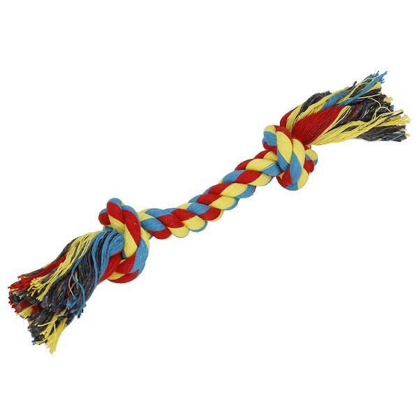 Zabawka dla psa szarpak sznur z węzłami do aportowaniia multikolor