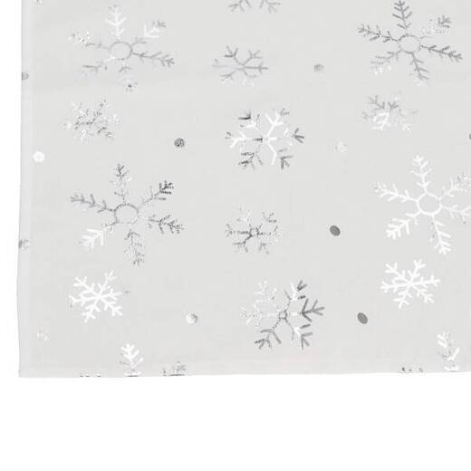 Bieżnik na stół świąteczny 220x140cm obrus świąteczny w śnieżynki biały