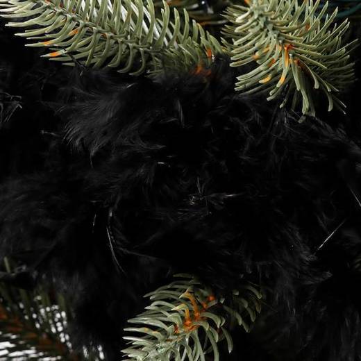 Boa z piór naturalnych 180 cm łańcuch na choinkę, ozdoba świąteczna czarny