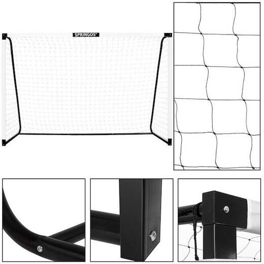 Bramka piłkarska, treningowa 300x200x90 cm metalowa z siatką do piłki nożnej
