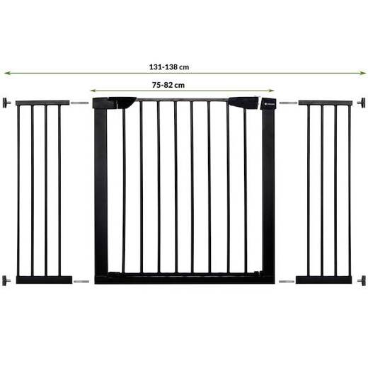 Bramka zabezpieczająca barierka rozporowa 75-138 cm czarna