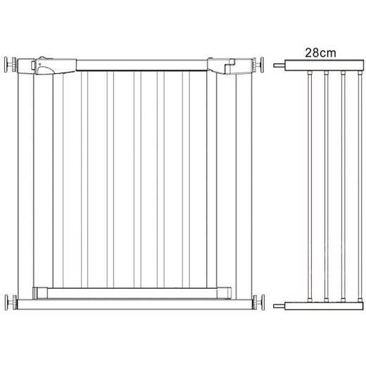 Bramka zabezpieczająca schody 75-110 cm bramka rozporowa brązowo-czarna  