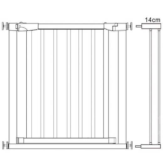 Bramka zabezpieczająca schody przed dziećmi 75-96 cm bramka rozporowa brązowo-czarna