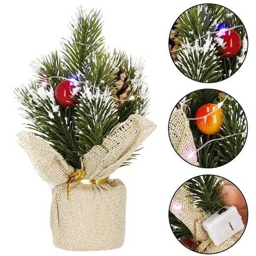 Choinka dekoracyjna sztuczne drzewko ozdoba świąteczna 17 cm