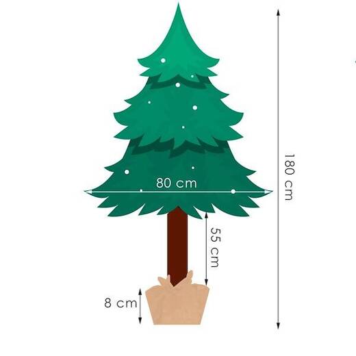 Choinka na pniu 180 cm sztuczny świerk śnieżony