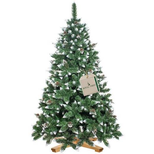 Choinka sztuczna 150 cm Premium Royal Trees sosna diamentowa ośnieżona z szyszkami