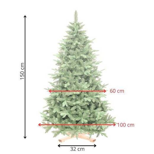 Choinka sztuczna 150 cm Premium Royal Trees świerk syberyjski z drewnianym stojakiem