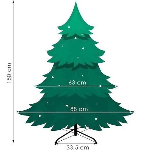 Choinka sztuczna 150 cm świerk naturalny PE