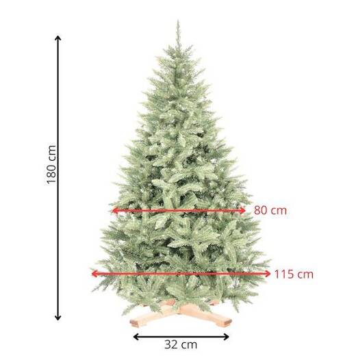 Choinka sztuczna 180 cm Premium Royal Trees świerk kaukaski z drewnianym stojakiem