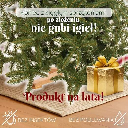 Choinka sztuczna 180 cm Premium Royal Trees świerk kaukaski z drewnianym stojakiem