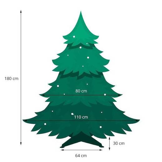 Choinka sztuczna 180 cm jak żywa świerk skandynawski drzewko świąteczne