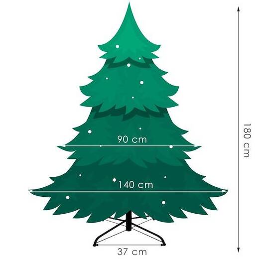 Choinka sztuczna 180 cm świerk kaukaski jak żywy PE premium drzewko świąteczne