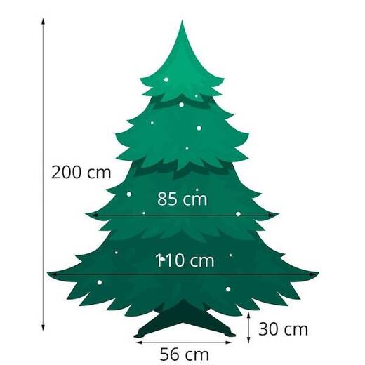 Choinka sztuczna 200 cm sosna diamentowa ośnieżona z szyszkami