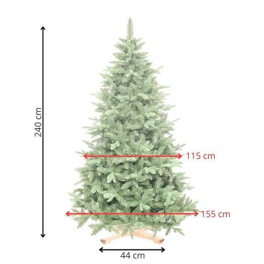 Choinka sztuczna 240 cm Premium Royal Trees świerk syberyjski z drewnianym stojakiem