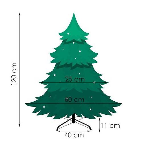 Choinka sztuczna premium 120 cm jodła zielona