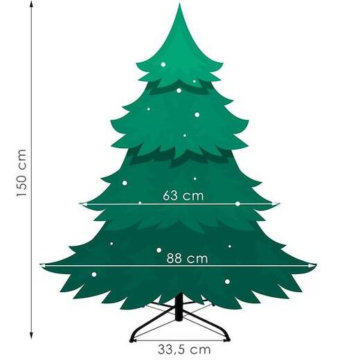 Choinka sztuczna premium 150 cm świerk naturalny, produkcja polska