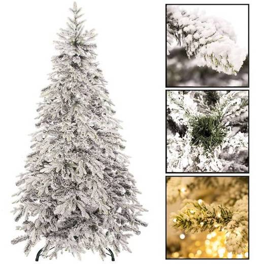 Choinka sztuczna premium 250 cm świerk ośnieżony drzewko bożonarodzeniowe PE