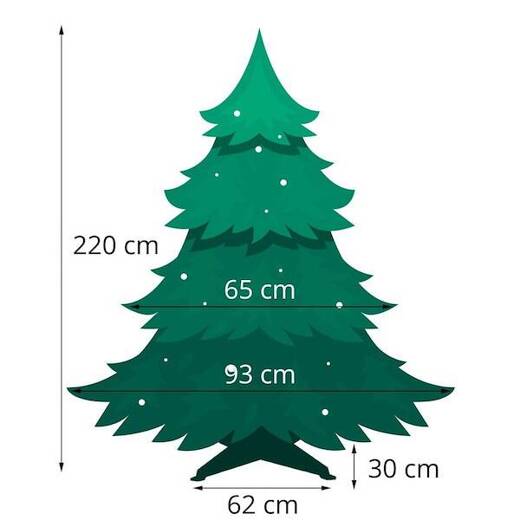 Choinka sztuczna slim 220 cm sosna diamentowa drzewko bożonarodzeniowe