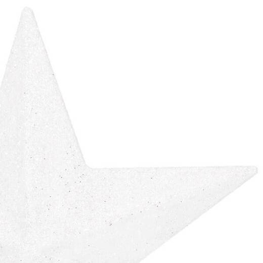 Czubek na choinkę 15 cm szpic, gwiazda biała