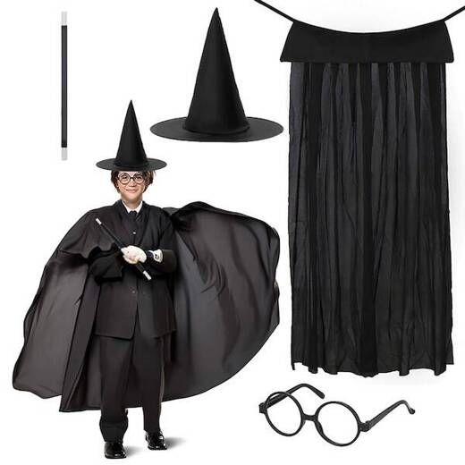 Dekoracje na Halloween strój czarodzieja Harry Potter peleryna