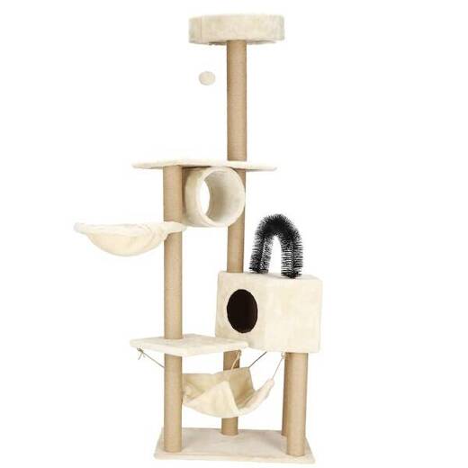 Drapak dla kota sizal 7-poziomowy słupek z zabawką 154 cm