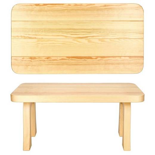 Drewniany stolik kawowy 75 cm impregnowany naturalne drewno