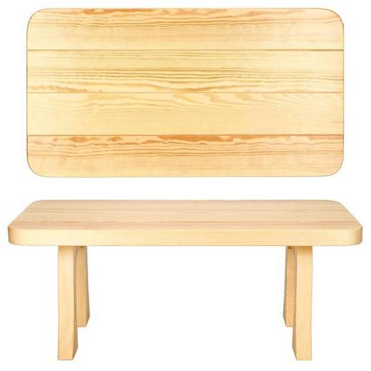 Drewniany stolik kawowy 90 cm impregnowany naturalne drewno