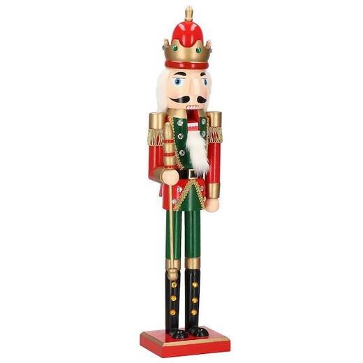 Dziadek do orzechów 61 cm król, drewniany żołnierzyk multikolor, figurka świąteczna