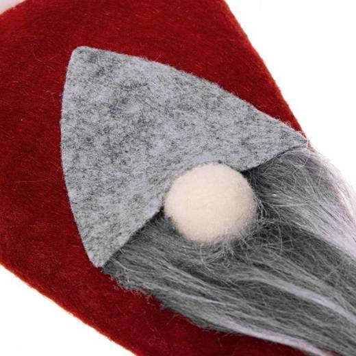 Etui na sztućce 10szt. świąteczna kieszonka, czapka czerwona ozdoba świąteczna