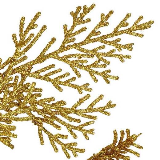 Gałązka świąteczna sztuczna dekoracja do stroika 69 cm złota
