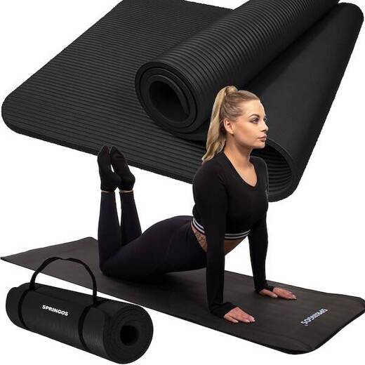 Gruba mata do ćwiczeń fitness joga pilates 180 cm