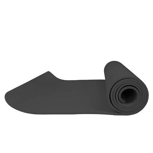 Gruba mata do ćwiczeń jogi fitness 183 cm czarna