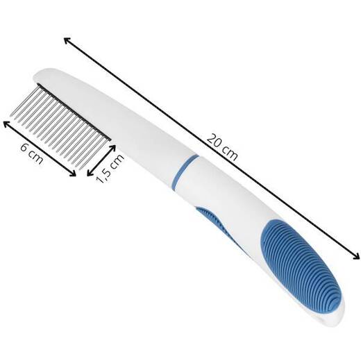 Grzebień do siersci psa i kota zgrzebło do czesania 20 cm stal nierdzewna