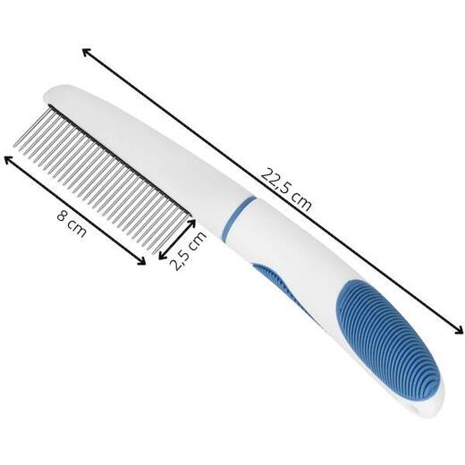 Grzebień do siersci psa i kota zgrzebło do czesania 22,5 cm stal nierdzewna