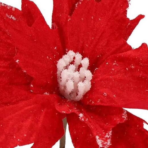 Gwiazda betlejemska 22 cm sztuczny kwiat, poinsecja czerwony