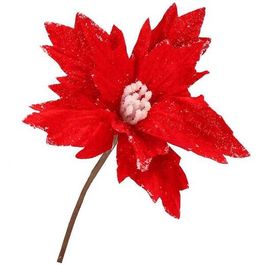 Gwiazda betlejemska 22 cm sztuczny kwiat, poinsecja czerwony