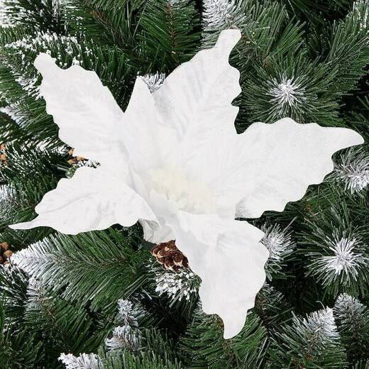 Gwiazda betlejemska, sztuczny kwiat, poinsecja biała