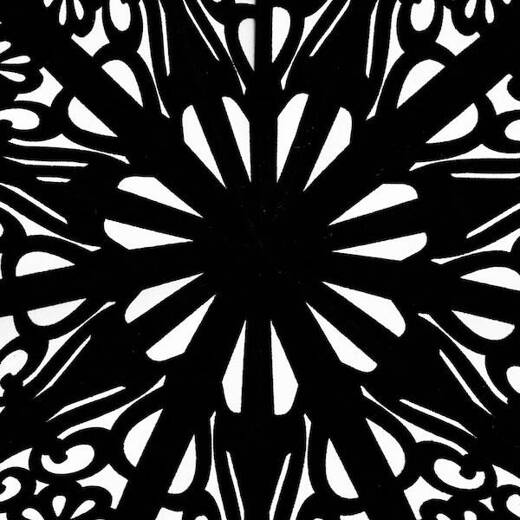 Gwiazda świąteczna papierowa 50 cm awieszka choinkowa czarno-biała