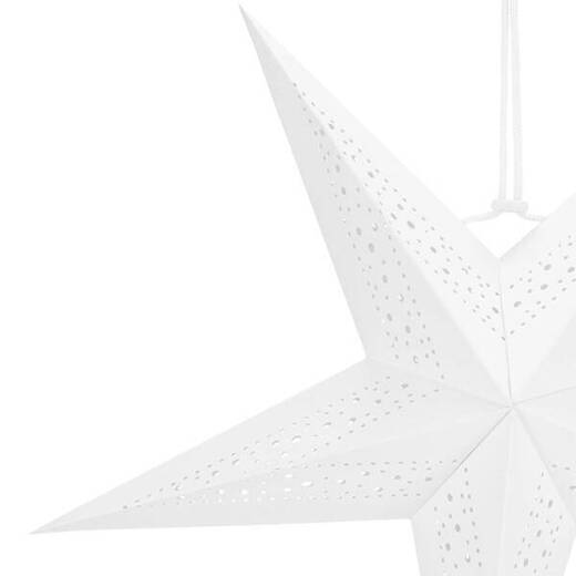 Gwiazda świąteczna papierowa zawieszka choinkowa biała ażurowa 3D