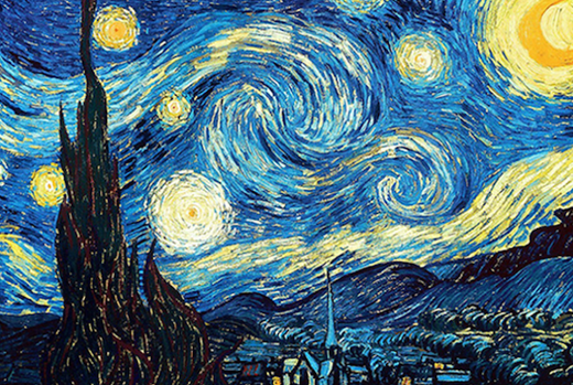 Haft diamentowy Gwiaździsta noc mozaika diamentowa Van Gogh 40x30 cm