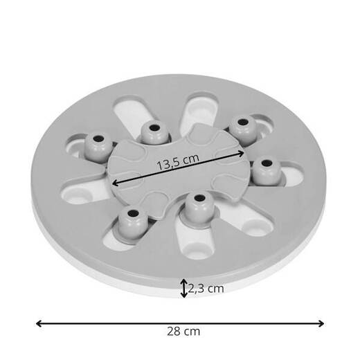 Interaktywna miska na przekąski dla psa, kota, zabawka węchowa, edukacyjna, szaro-biała