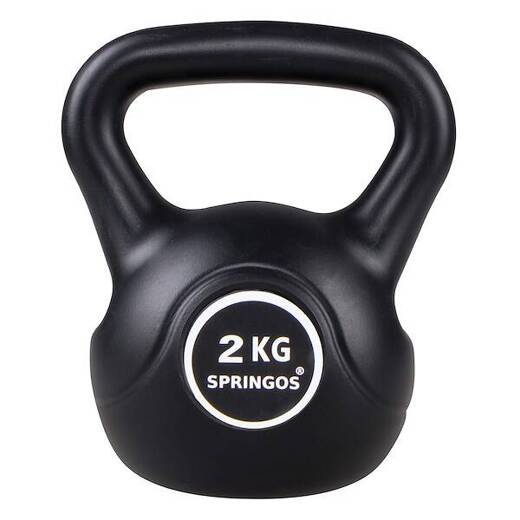 Kettlebell hantla 2kg ABS odważnik czarny