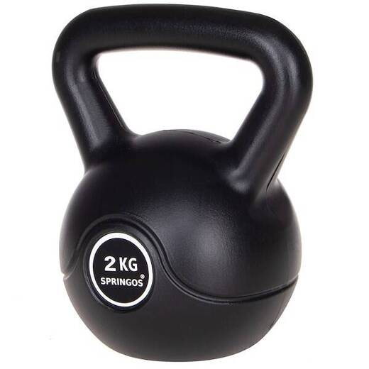 Kettlebell hantla 2kg ABS odważnik czarny